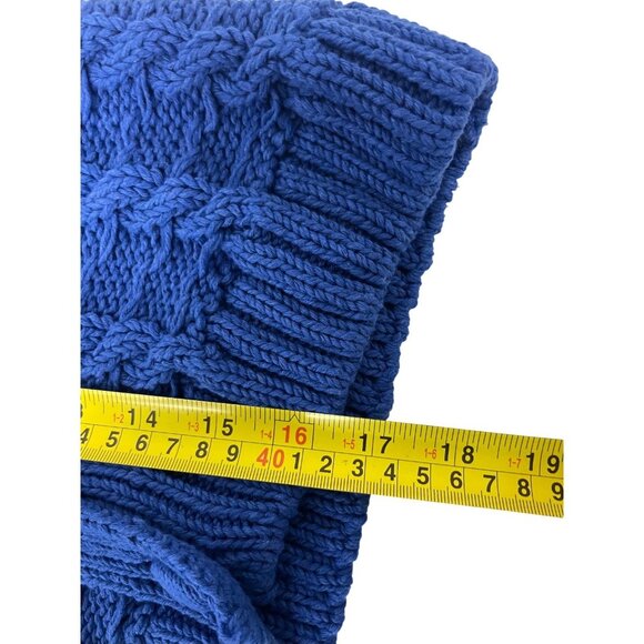 Zara Womens Cardigan Sweater S Small Blue Cable Knit Short Sleeve 6771/053 NWT - Picture 13 of 14